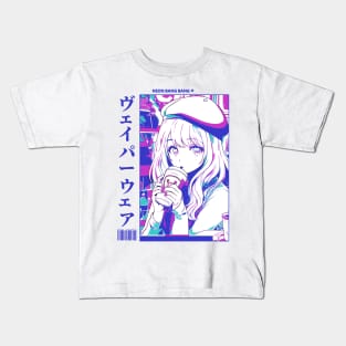 Aesthetic Vaporwave Anime Manga Girl Japanese Streetwear Kids T-Shirt